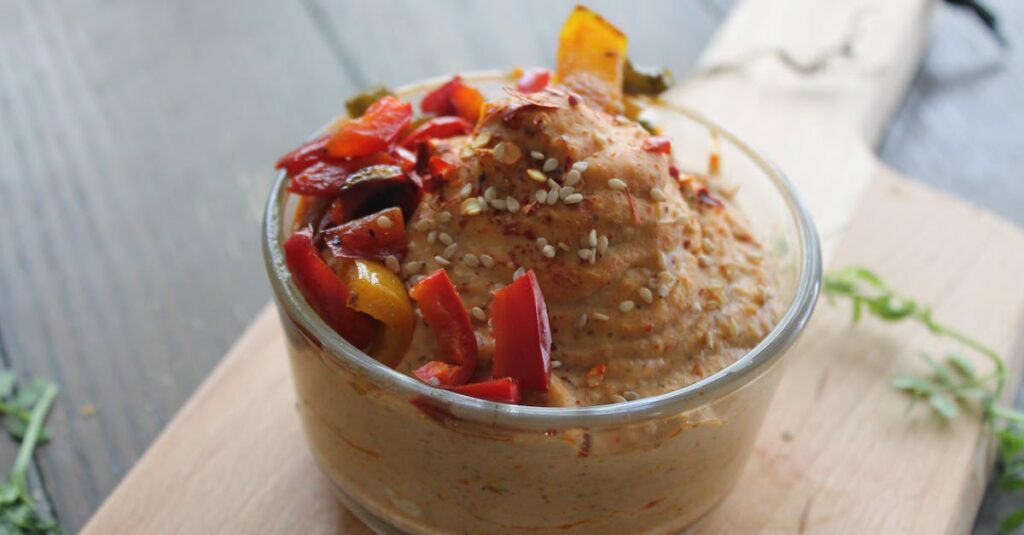 Dread healthy snack prep? Try Roasted Red Pepper and Feta Dip
