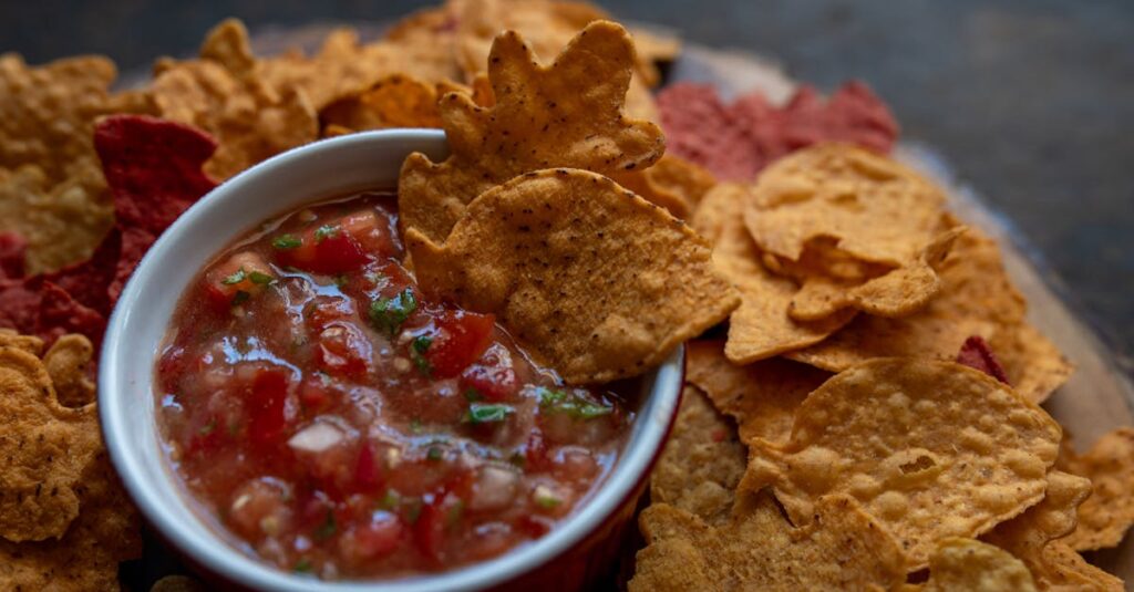 Easy Quick Baked Tortilla Chips with Homemade Salsa for Busy Moms