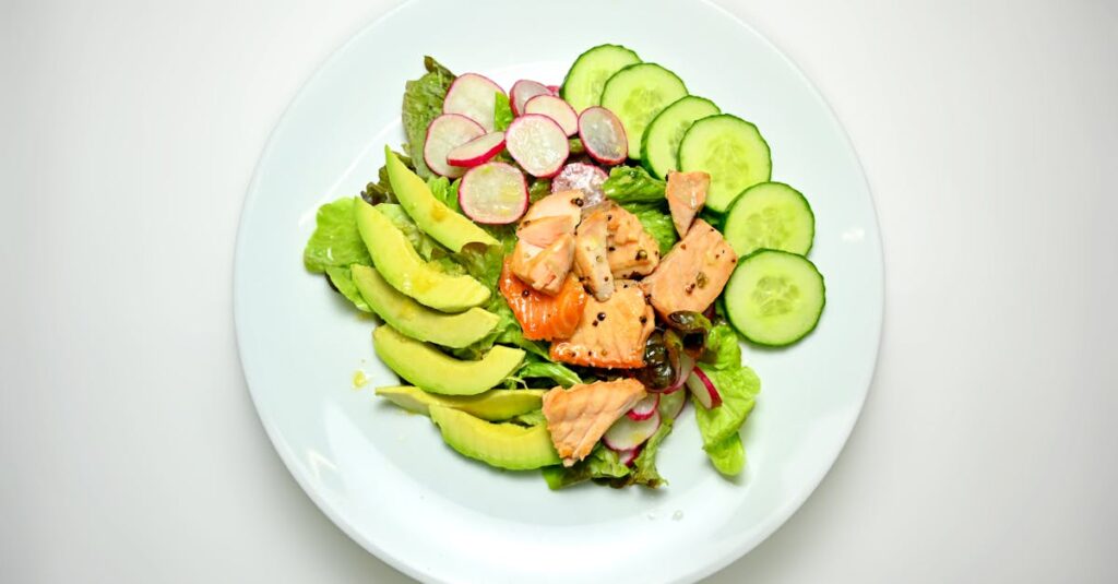 Tired of wasting food? Try this quick Leftover Salmon Salad with Mixed Greens.