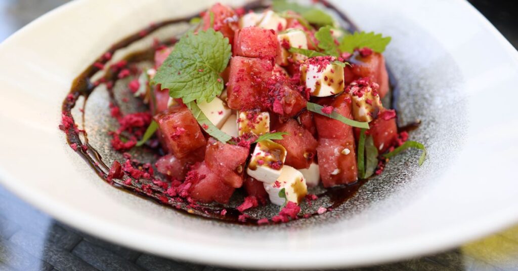 Easy watermelon feta and mint skewers for stress-free hosting Easy watermelon feta and mint skewers for stress-free hosting