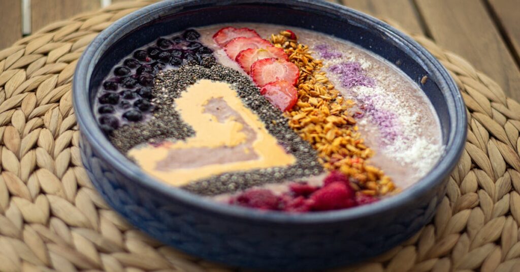 Enjoy a Thick and Creamy Berry and Nut Butter Smoothie Bowl