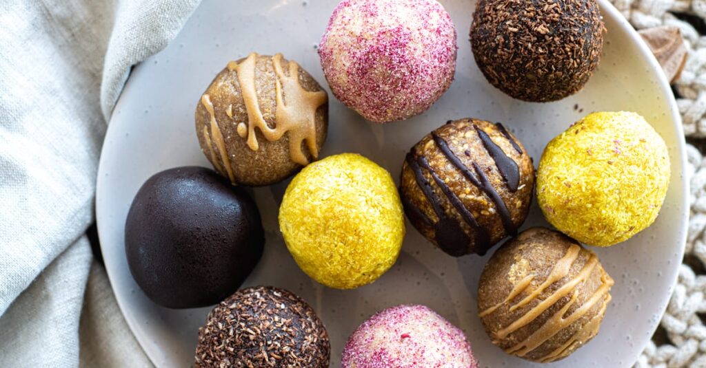 No-bake peanut butter coconut energy balls ease hectic family outings